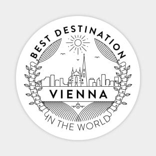 Vienna Minimal Badge Design Magnet